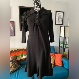 Half sleeve black dress